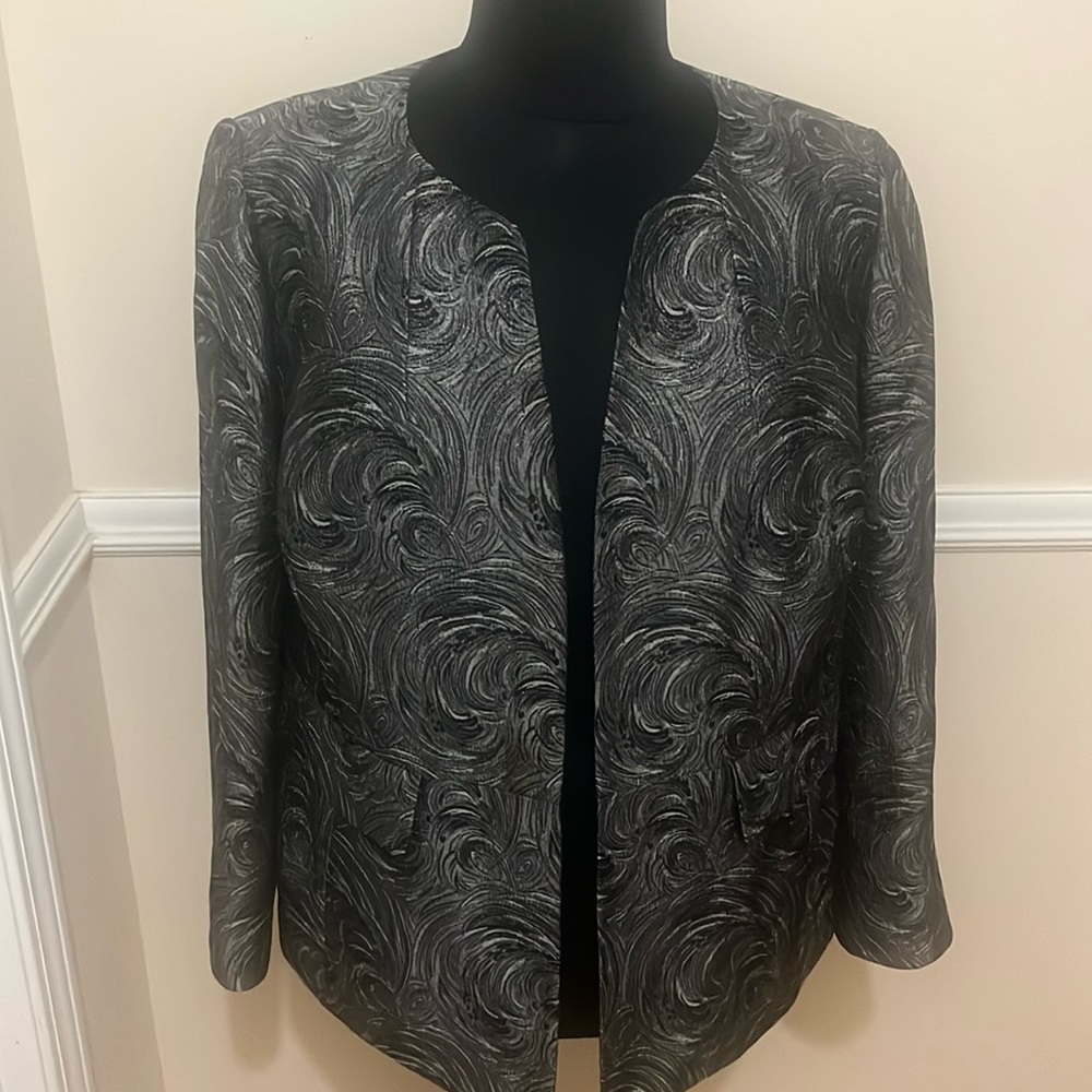 Kasper Suit Separate Gray and Black Jacket.